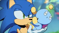 sonic the hedgehog is playing with his stuffed animal friend, gump's bubble