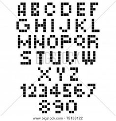 an alphabet made up of squares