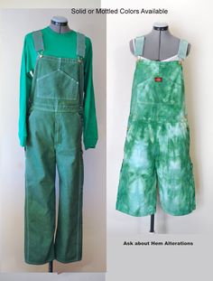 "Custom Dyed Bib Overalls. PLEASE LOOK OVER THE DETAILS AND MEASUREMENTS LISTED BELOW BEFORE ORDERING! THANK YOU! My suppliers are out of stock on many sizes - more should be available in the near future. I hope! Rugged Blue Brand 100% Cotton Bib Overall Pants - Dyed per request of customer color. This listing is a custom request. You choose the size and color. I will acquire the Cotton Painters Bib to be dyed in the color of your choosing. The bib overalls will be a NEW pair of Painters Overall Fitted Acid Wash Cotton Bottoms, Fitted Acid Wash Cotton Pants, Hand Dyed Straight Leg Cotton Bottoms, Fitted Hand Dyed Cotton Bottoms, Hand Dyed Cotton Straight Leg Bottoms, Fitted Pre-washed Cotton Bottoms, Hand Dyed Fitted Cotton Bottoms, Green Cotton Overalls, Tie Dye Washed Cotton Pants