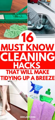 the words must know cleaning hacks that will make tidy up a breezee on top of