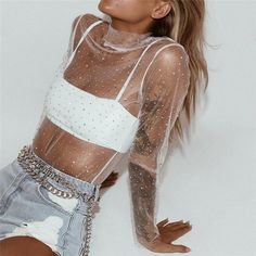 Tops Transparentes, Mode Coachella, Cochella Outfits, Festival Outfits Rave, Look Festival, Fest Outfits, Outfits Rave, Mesh Tops, Music Festival Outfits