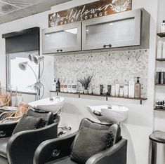 the salon is clean and ready for customers to use