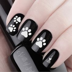 PLEASE NOTE All Decals are made in and Ship from CANADA - Shipping to the USA: please allow 14-21 days for delivery THANK YOU! 48 PAWS PRINTS Nail Art Decals - Kitten Puppy Paws Black CAT - Salon Results Waterslide Transfers - Not Stickers or Vinyl Choose from either BLACK or WHITE decals with clear background. Work great over any color. EASY TO APPLY - Includes detailed instructions for use. 1. Paint nails with a clear base coat or a color of your choice 2. Cut the Nail Decal to size  3. Soak the Nail Decal in water for 15-20 seconds 4. Slide design from backing paper and onto nail 5. Apply top coat to seal and protect WATCH MY HOW TO VIDEOS https://www.youtube.com/watch?v=E8N_UsPocPk 🍁MADE IN CANADA🍁 Paw Print Nail Designs, Cat Nail Designs, Heart Cats, Paws Cat, Cat Nail Art, Crazy Cat Lady Gifts