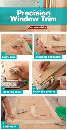 the instructions for how to make a window trim