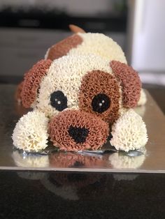 Cake designs Cake Shaped Like Dog, Cakes Shaped Like Dogs, Puppy Shaped Cake, 3d Dog Cake, Dog Cakes Design, Dog Cake Design Birthday, Dog Cake For Kids Birthday, Dog Shaped Birthday Cake