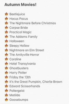 an image of the movie list for autumn movies