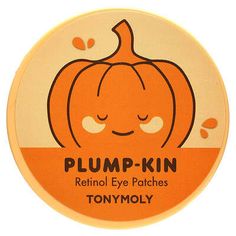 TonyMoly, Plump-Kin Retinol Eye Patches, 60 Patches, 2.96 oz (84 g) each Pumpkin Extract, Dry Under Eyes, Skincare Solutions, Vitamin Packs, Skin Advice, Skin Care Masks, Under Eye Mask, Eye Patches, Tony Moly