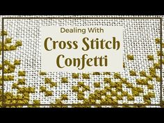 a cross stitch pattern with the words dealing with cross stitch confetti