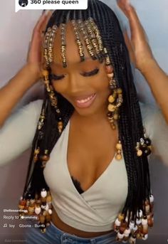 Nice Braids Hairstyles, Habesha Hairstyles, Beaded Braids, Cute Hairstyle Ideas, Hairstyle Ideas Easy, Salon Quotes, Short Box Braids Hairstyles, Big Box Braids Hairstyles