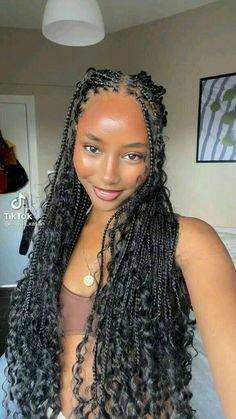 Bohemian Goddess Braids, Knotless Goddess Braids, 90 Hair, Pretty Braided Hairstyles