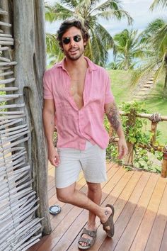 Goa Looks Men, Goa Look Men, Goa Dressing For Men, Men Vacation Outfits Summer, Goa Outfits For Men, Male Beach Outfit