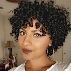 wigs Side Part Wigs, Short Afro Wigs, Wigs For Black Women Short, Short Natural Curly Hair, Curly Styles, Part Wigs, Black Curls, Hair Wigs For Black Women