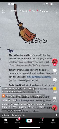 a screen shot of an app with instructions on how to use the video cleaner tool