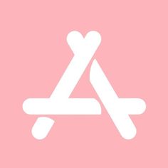 the letter a is made up of white lines on a light pink background with black dots