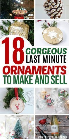 Ornaments To Make And Sell, Ornaments To Make, Diy Christmas Gifts For Family, Diy Christmas Ornaments Easy, Christmas Crafts To Make, Christmas Decorations Rustic, Christmas Ornament Crafts, Christmas Ornaments To Make, Blue House