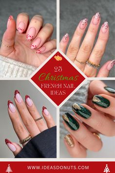 Christmas is the most important holiday of the year, and it's also the perfect time to show off your personal style. You may have chosen your dinner party outfit and done your hair, now it's time to lock in your creativity and energy on your nails! French Nail Ideas, Dinner Party Outfits, French Nail, Acrylic Nails Coffin, Holiday Nails, Christmas Is, Trendy Nails