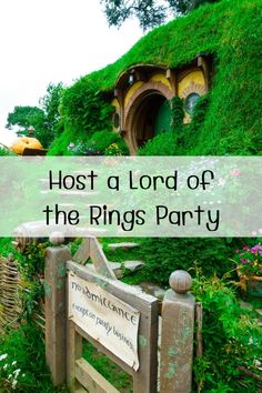 the lord's house with text overlay that reads host a lord of the rings party