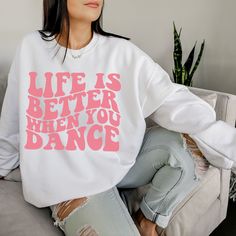 Girls Ballet Sweatshirt, Dancer Sweatshirt Unisex Heavy Blend Crewneck Sweatshirt Gildan 18000 - 50% Cotton 50% Polyester - Medium-heavy fabric (8.0 oz/yd²) - Loose fit - Runs true to size ❤️ Returns & exchanges I don't accept returns, exchanges, or cancellations All sales are final. Thank you for supporting our small business! Cold Sweatshirt, Picture Lighting, Real Estate Shirts, Merry Bright Christmas, Christmas Party Shirts, Always Cold, Screen Color, Holiday Sweatshirt, Cool Graphic Tees