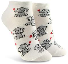 Knit Ankle Socks, Holding A Heart, Candle Pedestal, An Elephant, Elephant Print, Clothing Ideas, Ankle Socks, Christmas List, A Heart