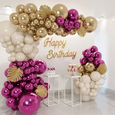 a birthday party with balloons and decorations