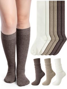 PRICES MAY VARY. Package Contents: with 3 pairs of women's cashmere socks in a pack, featuring different color design, explore multiple color options suiting every mood and every outfit; You will have enough choices to match your different needs Luxurious Material: indulge in the luxurious blend of cashmere and cotton, soft and stretchy in every wear; These cashmere socks for women fuse softness and durability, promising not just style but outstanding quality that meets the needs of every discer Socks With Designs, Slouchy Socks, Fall Socks, Boots Socks, Cashmere Socks, Comfy Socks, Just Style, Socks For Women, Warm Socks