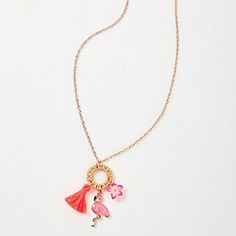 Justice Girls Flamingo Cluster Charm Necklace New! Item Comes From A Smoke Free Home I Do Not Accept Returns All Sales Are Final If You Are Satisfied With Your Purchase Please Leave 5 Star Ratings Thanks For Fun Pink Adjustable Charm Necklaces, Pink Adjustable Fun Charm Necklace, Fun Pink Adjustable Charm Necklace, Playful Pink Necklace For Summer, Playful Pink Summer Necklaces, Cute Pink Summer Necklaces, Playful Pink Summer Necklace, Cute Pink Necklace For The Beach, Playful Pink Necklaces For Beach