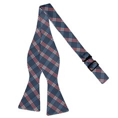 Intersector Plaid Bow Tie - Adult Extra-Long Self-Tie 18-21" - Knotty Tie Co. Fitted Plaid Ties, Measuring Length, Plaid Bow Tie, Plaid Bow, Small Bows, Kids Pillows, Neck Gaiters, Petite Women, Neck Scarves