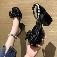 Shipping: Worldwide Express Shipping AvailableDelivery time: 7-15Days Fast ShippingReturns: Fast refund, 100% Money Back Guarantee.Brand Name: TangDuoYaOrigin: Mainland ChinaUpper Material: PUToe Shape: Square ToeWith Platforms: YesPlatform Height: 3-5cmHeel Height: Super High (8cm-up)Heel Type: Square heelPump Type: BasicStyle: sweetFashion Element: ShallowSeason: Spring/AutumnOutsole Material: Rubberis_handmade: YesPattern Type: SolidInsole Material: PUOccasion: CasualModel Number: 3.17-47Gend Bows Fashion, Thick Heels Pumps, Mary Jane Platform Shoes, Bow Fashion, Jk Uniform, Basic Shoes, Kawaii Shoes, Funky Shoes, Spring Sandals