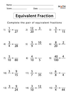 the worksheet for adding fraction to numbers is shown in black and white, which includes