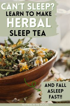 tea to help you fall asleep fast! Deep Sleep Tea Recipe, Homemade Sleepy Time Tea, Sleep Tincture Recipes, Sleepytime Tea Recipe, Sleepytime Tea, Herbs For Sleep, Sage Tea, Fat Burning Tea