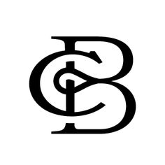 the letter g with an arrow in it's center is shown on a white background