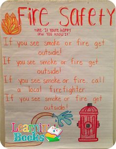 a handwritten fire safety poem written in english