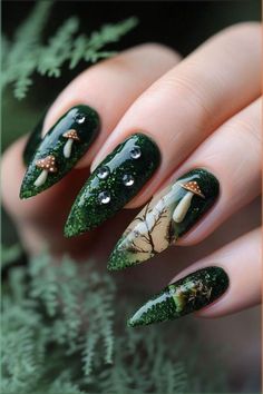 Pumpkin Nail Designs, Witch Nails, Witchy Nails, Magic Nails, Pumpkin Nails, Fall Nail Art Designs, Seasonal Nails, Halloween Nail Designs, Fall Nail Art