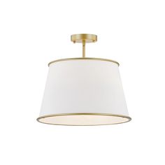 a light fixture with a white shade on it