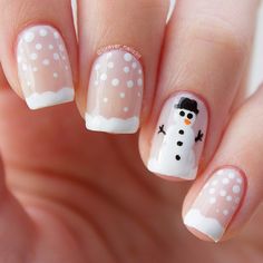 Christmas Nails Polish, Kids Nail Designs Christmas, Kid’s Christmas Nails, Kids Christmas Nail Designs, Noel Nail Art, Christmas Nails Kids, Christmas Nails For Kids, Christmas Nails Snowman, Kids Christmas Nails