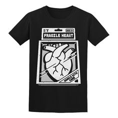 Wear your heart on your sleeve with this men's graphic tee. Wear your heart on your sleeve with this men's graphic tee. FEATURES Crewneck Short sleevesFABRIC & CARE Cotton Machine wash Imported Color: Black. Gender: male. Age Group: adult. Heart-shaped Graphic Tee With Screen Print, Heart Graphic Crew Neck T-shirt, Heart-shaped Graphic Print T-shirt For Streetwear, Black Band Merch T-shirt With Heart Graphic, Black Heart-shaped Graphic Tee, Heart Care, Heart Tee, Mens Graphic T, This Man