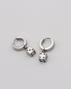 Stainless steel Hypoallergenic 2 earrings (1 pair) 🎲 🖤🎲🖤🎲🖤 Surgical Steel Hoop Jewelry For Gifts, Single Surgical Steel Hoop Earring As A Gift, Nickel-free Surgical Steel Hoop Jewelry, Pierced Stainless Steel Hoop Earrings As Gift, Metal Huggie Piercings For Gifts, Nickel-free Huggie Hoop Earrings In Stainless Steel, Nickel Free Huggie Hoop Earrings In Stainless Steel, Small Hoop Surgical Steel Earrings For Gift, Small Hoop Surgical Steel Earrings As Gift