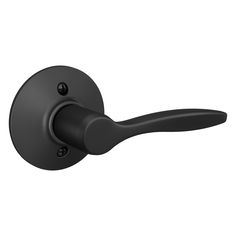 a black door handle on a white background