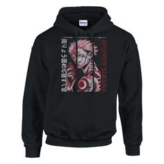 This Jujutu Kaisen anime-inspired unisex hoodie featuring It Ryomen Sukuna, is perfect for fans of the series looking for a cozy and stylish addition to their wardrobe. Made with a medium-heavy fabric blend of 50% cotton and 50% polyester, it offers warmth and comfort for cooler days. The spacious kangaroo pouch pocket, drawstring hood, and seamless construction make it both functional and fashionable. Ideal for anime lovers, this hoodie is great for casual everyday wear, conventions, cosplay ev Cosplay Hoodie Sweatshirt With Cartoon Print, Cosplay Cartoon Print Hoodie Sweatshirt, Cartoon Print Hoodie Sweatshirt For Cosplay, Anime Character Print Hooded Sweatshirt, Harajuku Style Hooded Sweatshirt With Anime Print, Anime Hooded Sweatshirt With Character Print, Anime Style Hoodie For Winter Cosplay, Anime Style Hooded Winter Sweatshirt, Anime Style Hoodie For Cosplay In Winter