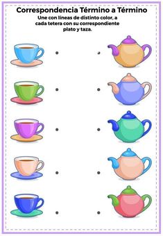 a poster with different teapots and cups on it's sides, including the words para hop