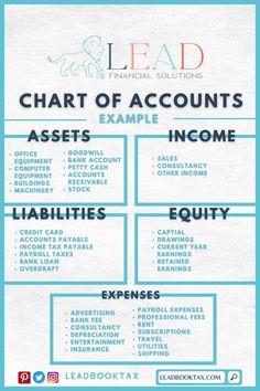 the chart of accounts that are available for each individual to use in their business