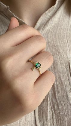 Pear Emerald Ring, Gold Lobster Ring, May Birthstone Ring, 14k Solid Gold, Crob Ring, Delicate Gift For Her, Menu Ring, Sea Products Ring Yellow Gold Opal Ring Gift, 14k Gold Opal Open Ring Gift, 14k Gold Open Opal Ring Gift, Gold Solitaire Opal Ring As Gift, Gold Solitaire Opal Ring, Unique 14k Gold Emerald Ring As Gift, 14k Gold Opal Ring With Prong Setting As Gift, Unique 14k Gold Opal Ring Gift, Gold Opal Ring 14k For May Birthstone