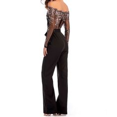 It's a sexy mesh patchwork long jumpsuit. The off shoulder design makes you look sexy. Romantic and luxurious sparkly with mesh overlay, you will love to wear within. Material: Polyester Size: S, M, L, XL Color: Black Neckline: Off Shoulder Sleeves: Long Sleeves Style: Casual Pattern Type: Solid Length: Full Length Occasion: Daily, Party Jumpsuit Sparkle, Off Shoulder Design, Off Shoulder Sleeves, Facebook Black, Long Jumpsuit, Off Shoulder Jumpsuit, Hip Clothes, Black Sparkle, Mesh Overlay