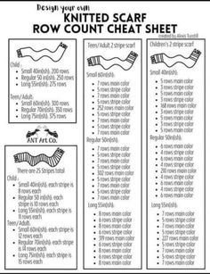 the instructions for how to make knitted scarfs