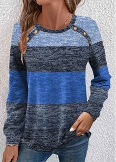 Color:Blue;Size:S;Size:M;Size:L;Size:XL;Size:XXL;Package Contents:1 X T Shirt;Occasion:Other;Style:Casual; Blue Long Sleeve Tops With Buttons, Blue Long Sleeve Top With Buttons, Casual Long Sleeve T-shirt With Button Closure For Fall, Blue Casual Tops With Button Closure, Casual Blue Top With Button Closure, Casual Blue T-shirt With Buttons, Blue T-shirt With Button Closure And Crew Neck, Blue Crew Neck T-shirt With Buttons, Winter Mode