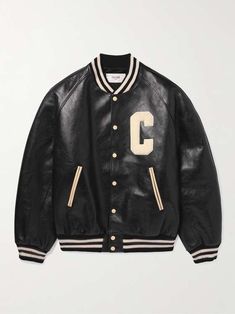 Leather Varsity Jackets, Adidas Crazy, Biker Jackets, Mens Designer Fashion, Leather Logo, Suede Jacket, Mr Porter, Biker Jacket