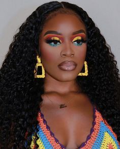 Makeup Looks On Dark Skin, Face Beat Makeup, Brown Girls Makeup, Bold Makeup Looks, Carnival Makeup, Makeup For Black Skin, Brown Skin Makeup, Glam Makeup Look, Colorful Eye Makeup