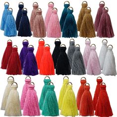 PRICES MAY VARY. Package include: 200PCS mini tassels.(20 Colors in total, 10pcs for each color) Size: 1.2 inch length in each mini tassels. Material: soft and light cotton material tassel,with small iron hanging ring. Great for DIY projects, can be used to DIY your own earring, Jewelry accessory, necklaces, bracelets, bookmarks, gift bags, key chain tassels, Pom-Pom make, etc. DIY them with your friends or family members together, enjoy the interesting handmade process, also exercise your hands Making Garland, Penanda Buku, Tassel Crafts, Tassel Bookmark, Diy Accessory, Keychain Set, Sewing Trim, Earring Jewelry, Diy Schmuck