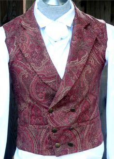 Mens Victorian Double Breasted Vest by SatinShadowDesigns on Etsy Edwardian Waistcoat Mens, Victorian Mens Fashion Aesthetic, Edwardian Waistcoat, Victorian Mens Fashion, Victorian Mens Clothing, Mens Fashion Aesthetic, Victorian Vest, Groomsmen Vest, Victorian Cosplay