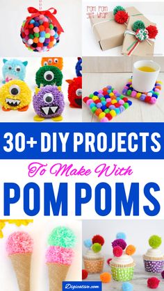 30 + diy projects to make with pom poms